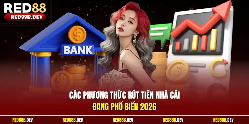 Các phương thức rút tiền nhà cái đang phổ biến 2026
