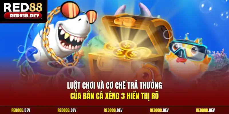 Luật chơi và cơ chế trả thưởng của bắn cá xèng 3 hiển thị rõ