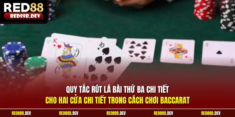 Quy tắc rút lá bài thứ ba chi tiết cho hai cửa chi tiết trong cách chơi Baccarat
